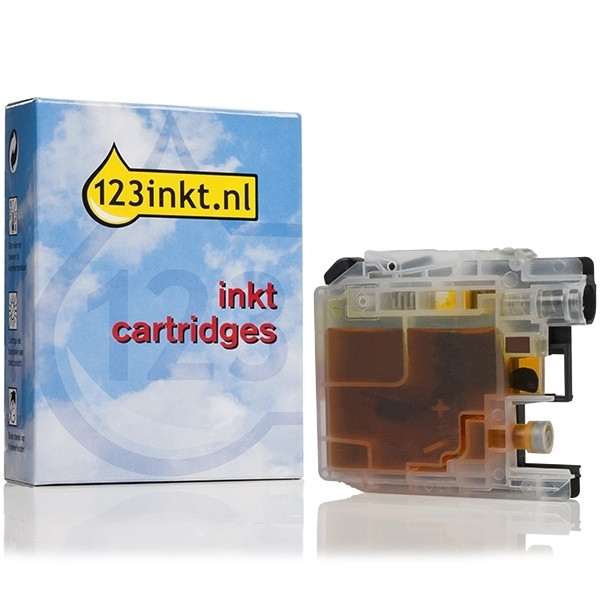 123inkt huismerk vervangt Brother LC-221Y inktcartridge geel lage capaciteit LC221YC 350039 - 1