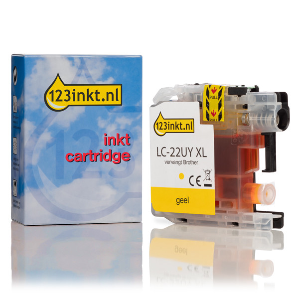 123inkt huismerk vervangt Brother LC-22UY XL inktcartridge geel LC-22UYC 350035 - 1