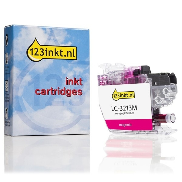 123inkt huismerk vervangt Brother LC-3213M inktcartridge magenta hoge capaciteit LC3213MC 028491 - 1