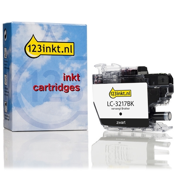 123inkt huismerk vervangt Brother LC-3217BK inktcartridge zwart 000608 - 1