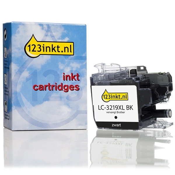 123inkt huismerk vervangt Brother LC-3219XL BK inktcartridge zwart hoge capaciteit LC3219XLBKC 028909 - 1