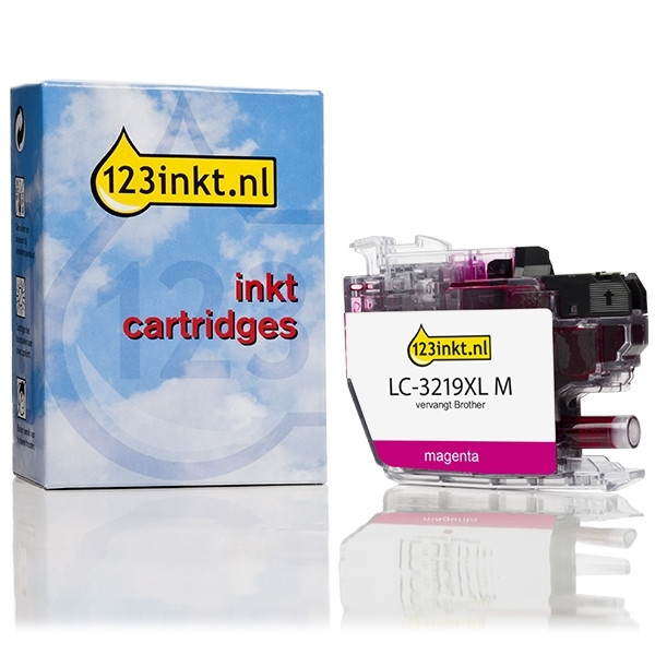 123inkt huismerk vervangt Brother LC-3219XL M inktcartridge magenta hoge capaciteit LC3219XLMC 028913 - 1