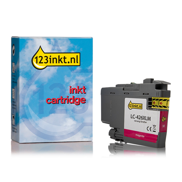 123inkt huismerk vervangt Brother LC-426XLM inktcartridge magenta hoge capaciteit LC426XLMC 051279 - 1