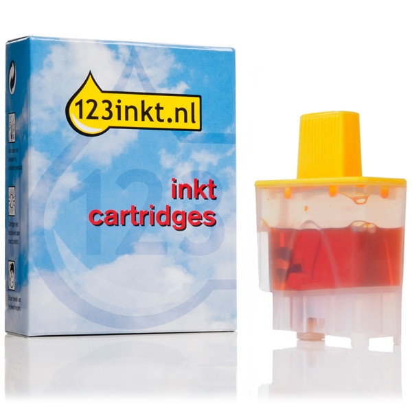 123inkt huismerk vervangt Brother LC-900Y inktcartridge geel LC900YC 028356 - 1