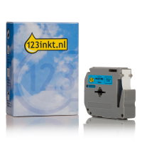 123inkt huismerk vervangt Brother M-K531BZ niet-gelamineerde tape zwart op blauw 12 mm MK531BZC 080599