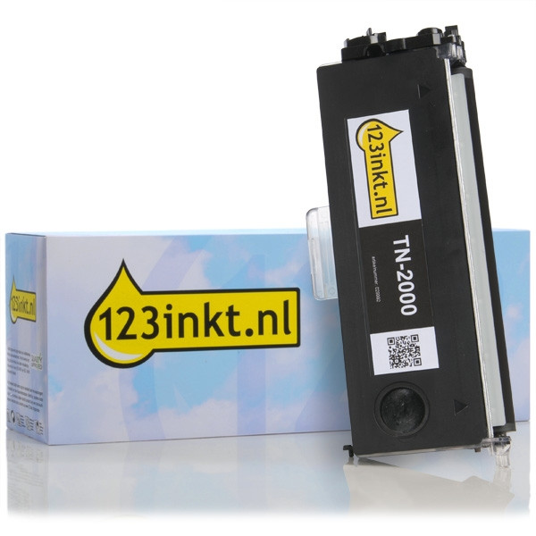 123inkt huismerk vervangt Brother TN-2000 toner zwart TN2000C 029992 - 1