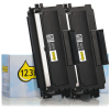 123inkt huismerk vervangt Brother TN-2010XL toner zwart hoge capaciteit dubbelpak 160725 - 1