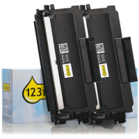 123inkt huismerk vervangt Brother TN-2220 toner zwart hoge capaciteit dubbelpak TN2220C 160719
