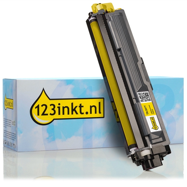 123inkt huismerk vervangt Brother TN-241Y toner geel TN241YC 029429 - 1