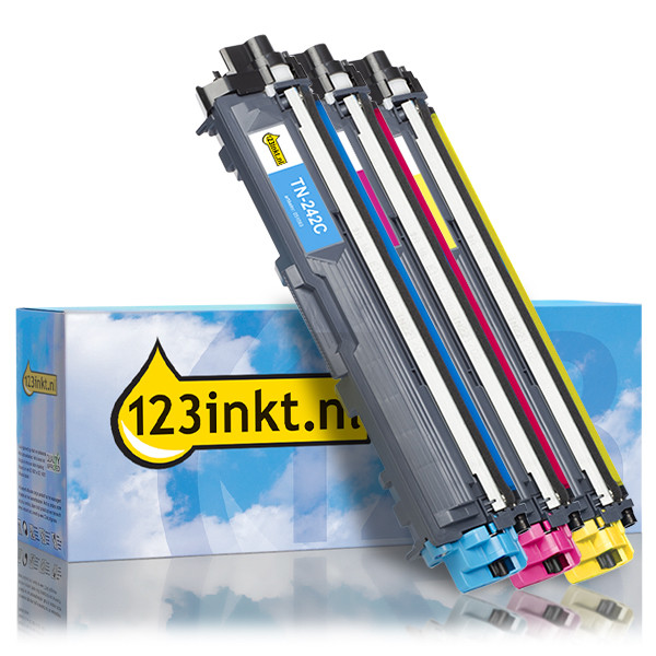 123inkt huismerk vervangt Brother TN-242CMY multipack TN242CMYC 051351 - 1