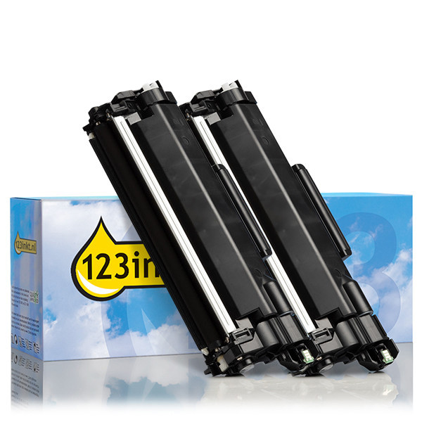 123inkt huismerk vervangt Brother TN-2510XL toner zwart hoge capaciteit dubbelpak TN-2510XLC 160720 - 1
