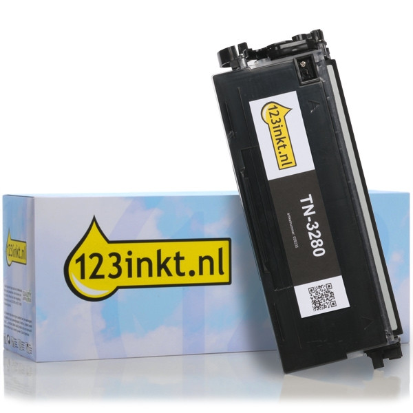 123inkt huismerk vervangt Brother TN-3280 toner zwart hoge capaciteit TN3280C 029235 - 1