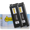 123inkt huismerk vervangt Brother TN-3280 toner zwart hoge capaciteit dubbelpak 010077 - 1