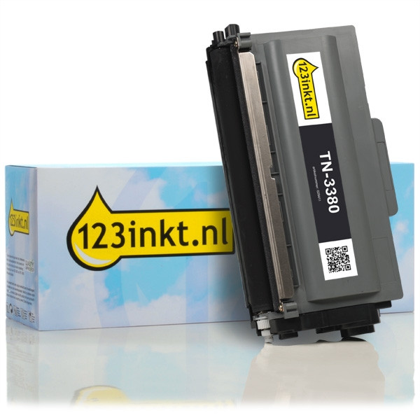 123inkt huismerk vervangt Brother TN-3380 toner zwart hoge capaciteit TN3380C 029411 - 1