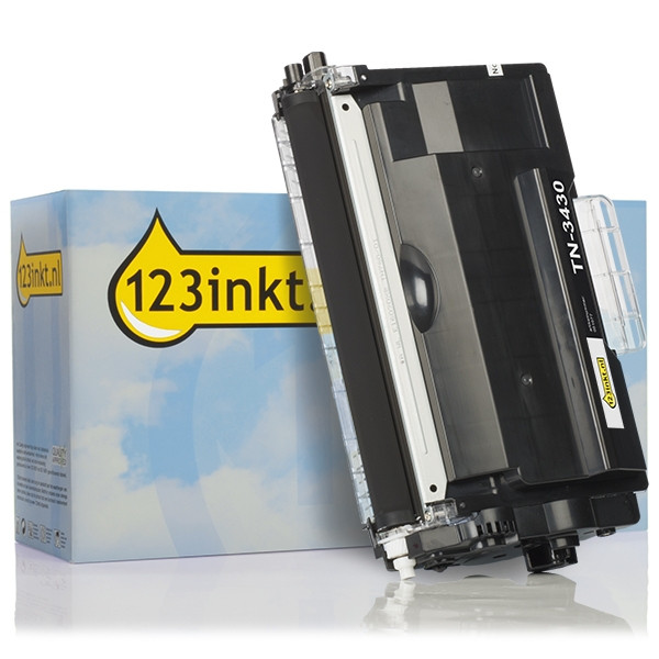 123inkt huismerk vervangt Brother TN-3430 toner zwart TN-3430C 051077 - 1