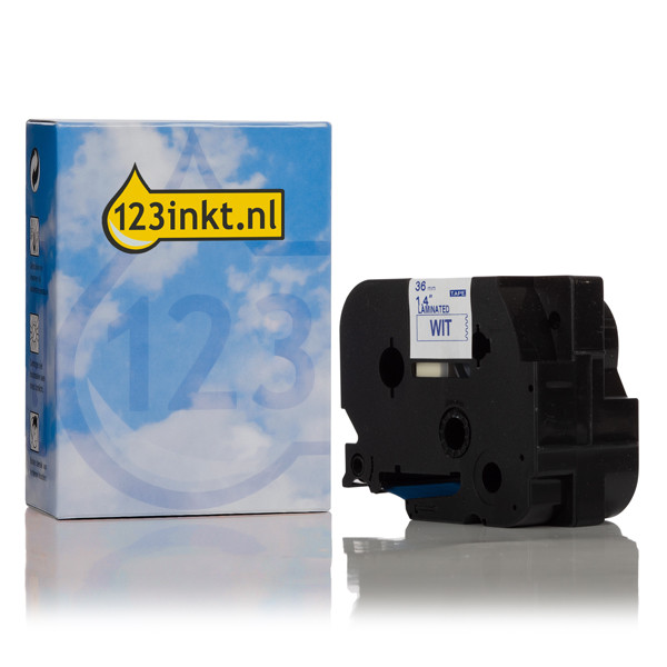 123inkt huismerk vervangt Brother TZe-263 tape blauw op wit 36 mm TZe263C 080457 - 1