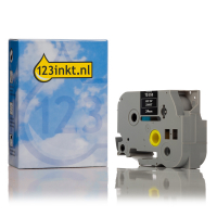 123inkt huismerk vervangt Brother TZe-355 tape wit op zwart 24 mm TZe355C 080427