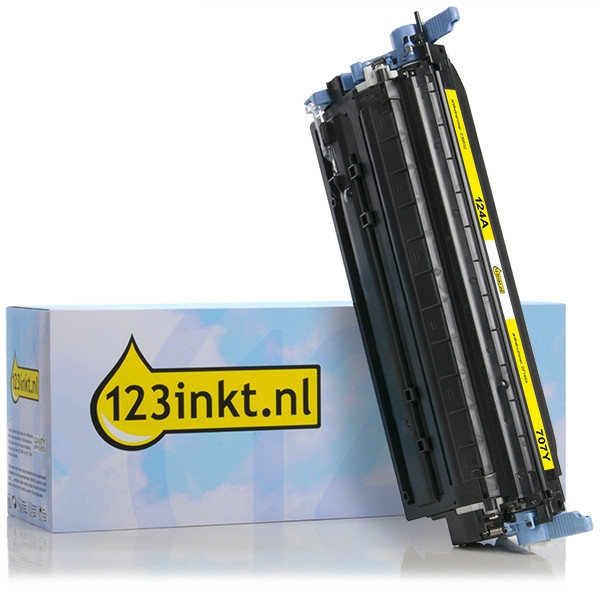 123inkt huismerk vervangt HP 124A (Q6002A) toner geel Q6002AC 039552 - 1