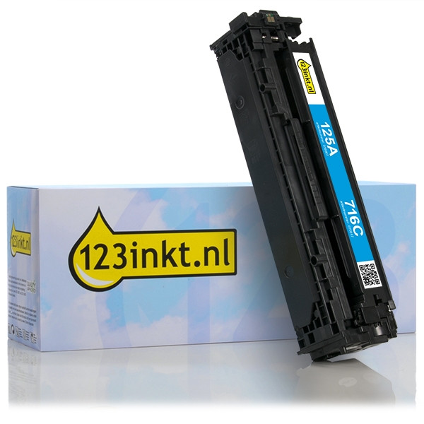 123inkt huismerk vervangt HP 125A (CB541A) toner cyaan CB541AC 039807 - 1