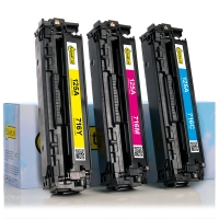 123inkt huismerk vervangt HP 125A (CF373AM) multipack cyaan/magenta/geel