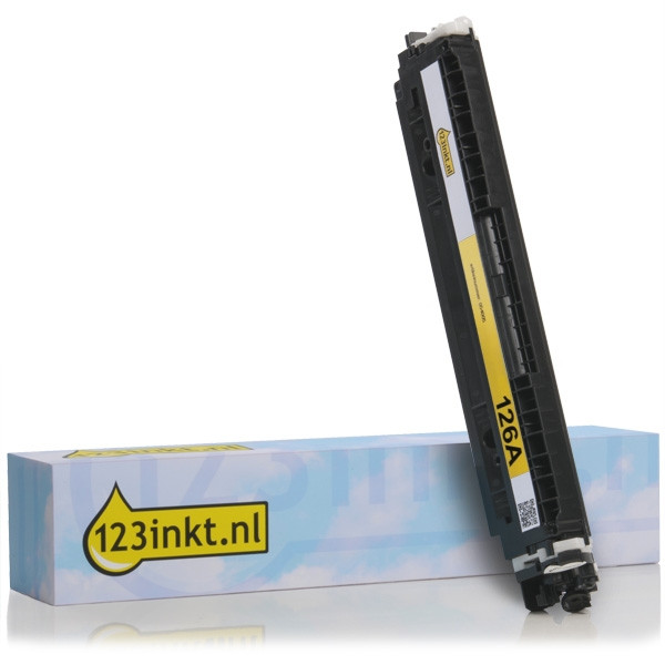 123inkt huismerk vervangt HP 126A (CE312A) toner geel 054005 - 1