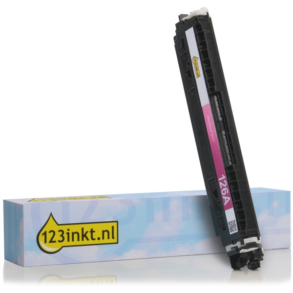 123inkt huismerk vervangt HP 126A (CE313A) toner magenta CE313AC 054007 - 1