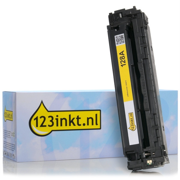123inkt huismerk vervangt HP 128A (CE322A) toner geel CE322AC 054015 - 1
