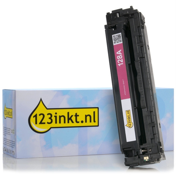 123inkt huismerk vervangt HP 128A (CE323A) toner magenta CE323AC 054017 - 1