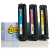 123inkt huismerk vervangt HP 128A (CF371AM) multipack cyaan/magenta/geel 054761 - 1