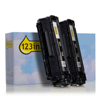 123inkt huismerk vervangt HP 12AD (Q2612AD) toner zwart dubbelpak Q2612ADC 132159