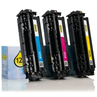 123inkt huismerk vervangt HP 131A (U0SL1AM) multipack cyaan/magenta/geel U0SL1AMC 054811