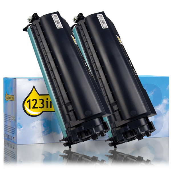 123inkt huismerk vervangt HP 135A (W1350A) toner zwart dubbelpak 183150 - 1