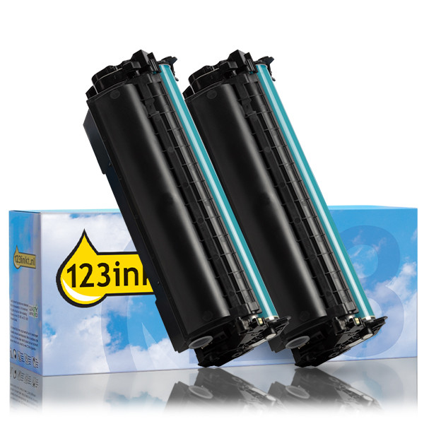 123inkt huismerk vervangt HP 139A (W1390A) toner zwart dubbelpak 183148 - 1