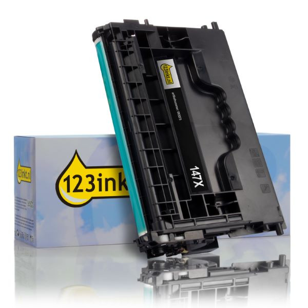 123inkt huismerk vervangt HP 147X (W1470X) toner zwart hoge capaciteit W1470XC W1470YC 093073 - 1