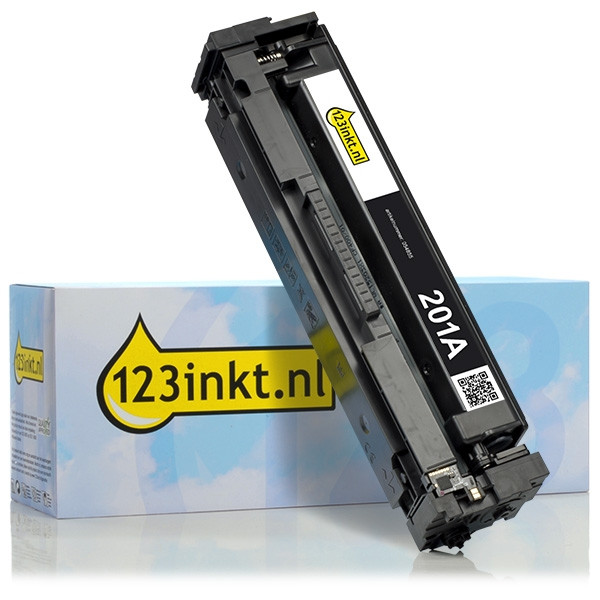 123inkt huismerk vervangt HP 201A (CF400A) toner zwart CF400AC 054855 - 1