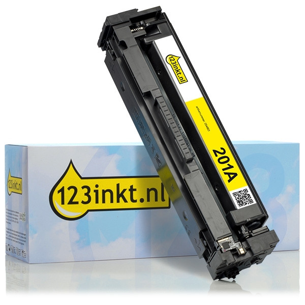 123inkt huismerk vervangt HP 201A (CF402A) toner geel CF402AC 054863 - 1