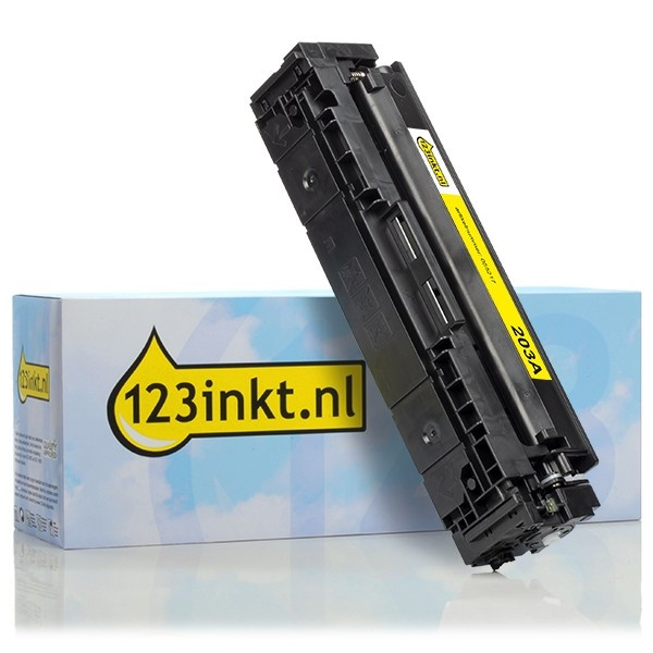 123inkt huismerk vervangt HP 203A (CF542A) toner geel CF542AC 055217 - 1