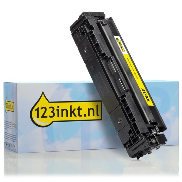 123inkt huismerk vervangt HP 203X (CF542X) toner geel hoge capaciteit CF542XC 055219 - 1