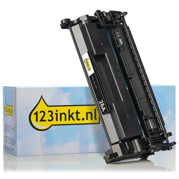 123inkt huismerk vervangt HP 26A (CF226A) toner zwart CF226AC 054877 - 1