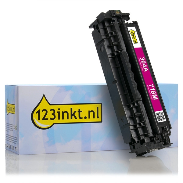 123inkt huismerk vervangt HP 304A (CC533A) toner magenta CC533AC 039829 - 1