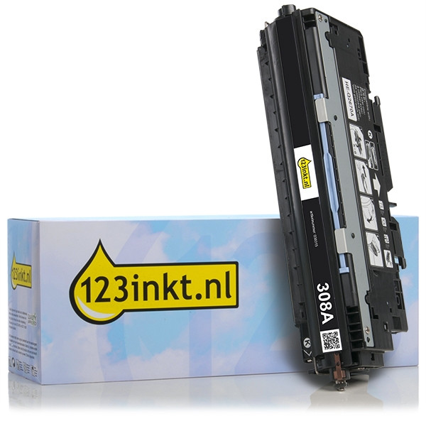 123inkt huismerk vervangt HP 308A (Q2670A) toner zwart Q2670AC 039315 - 1