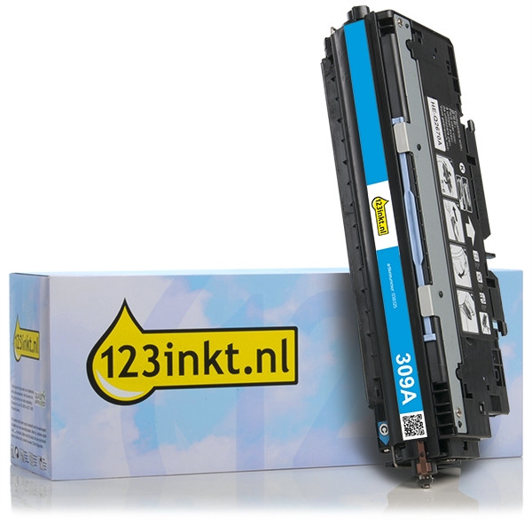 123inkt huismerk vervangt HP 309A (Q2671A) toner cyaan Q2671AC 039325 - 1