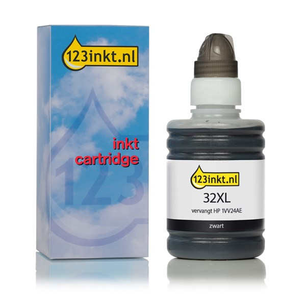 123inkt huismerk vervangt HP 32XL (1VV24AE) inkttank zwart 1VV24AEC 044689 - 1