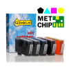 123inkt huismerk vervangt HP 364XL multipack 2x zwart + 3 kleuren  160733