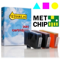 123inkt huismerk vervangt HP 364XL multipack kleur cyaan/magenta/geel CB323EEC CB324EEC CB325EEC 044182