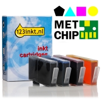 123inkt huismerk vervangt HP 364XL multipack zwart + kleur cyaan/magenta/geel N9J74AEC 044421
