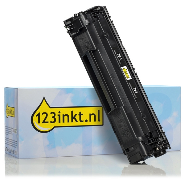 123inkt huismerk vervangt HP 36A (CB436A) toner zwart hoge capaciteit CB436AC 055137 - 1