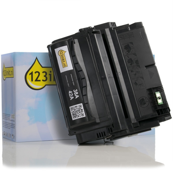 123inkt huismerk vervangt HP 38A (Q1338A) toner zwart Q1338AC 033041 - 1