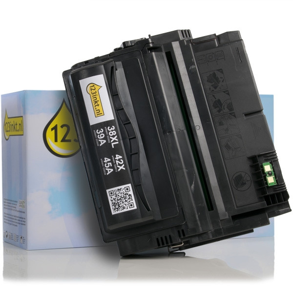 123inkt huismerk vervangt HP 39A (Q1339A) toner zwart Q1339AC 033049 - 1