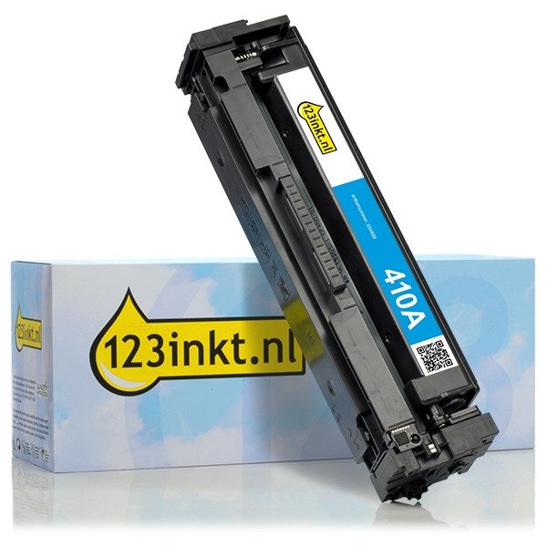 123inkt huismerk vervangt HP 410A (CF411A) toner cyaan CF411AC 054889 - 1